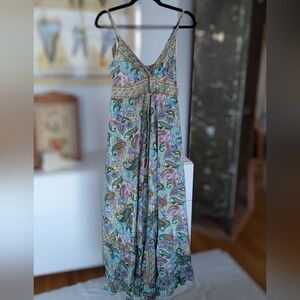 Paisley Print Maxi Dress M